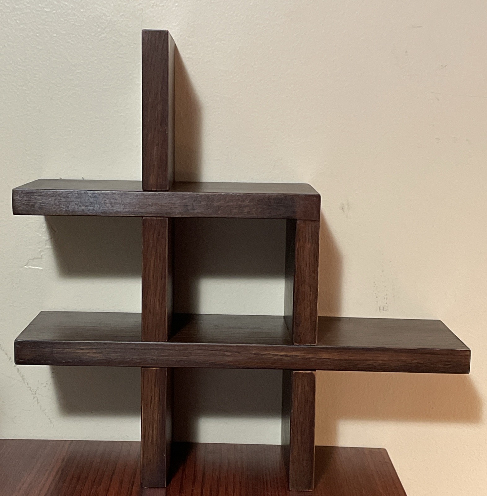 Solid Dark Wood Wall/Table Shelves 12.5”x 12.5”