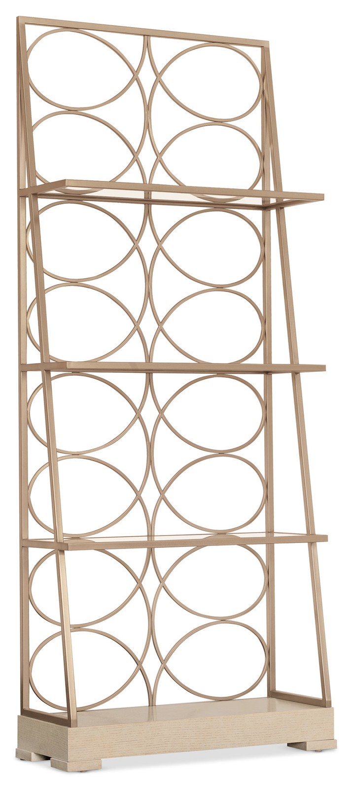 Hooker Furniture 628-50741 Melange 33″W 4 Shelf Steel – Polished Limestone
