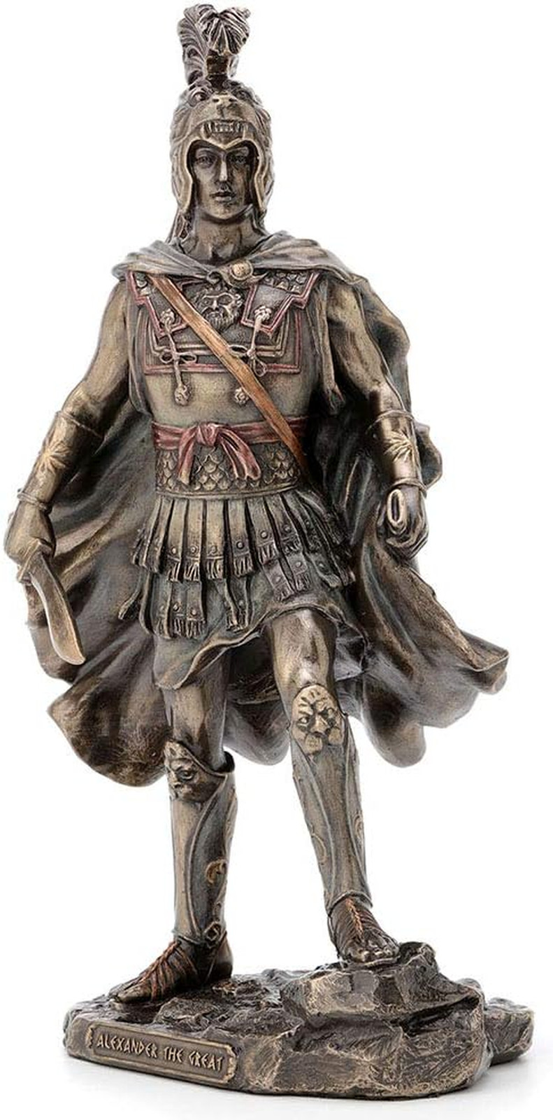 9.75 Inch Alexander the Great Greek Roman Warrior Historical Antique Bronze Fini