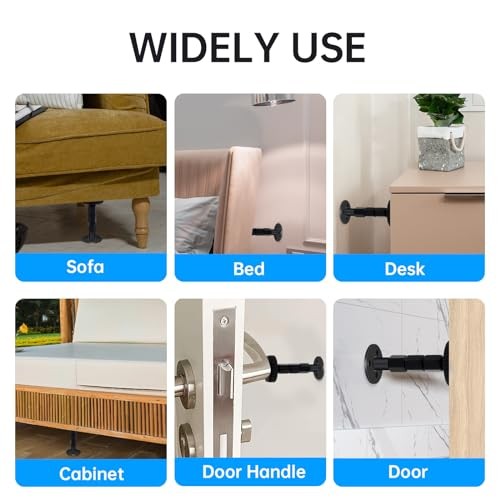Headboard Stoppers for Wall, 4 Pack Bed Stoppers,1.18in-3.35in 30-114mm(4 pack)