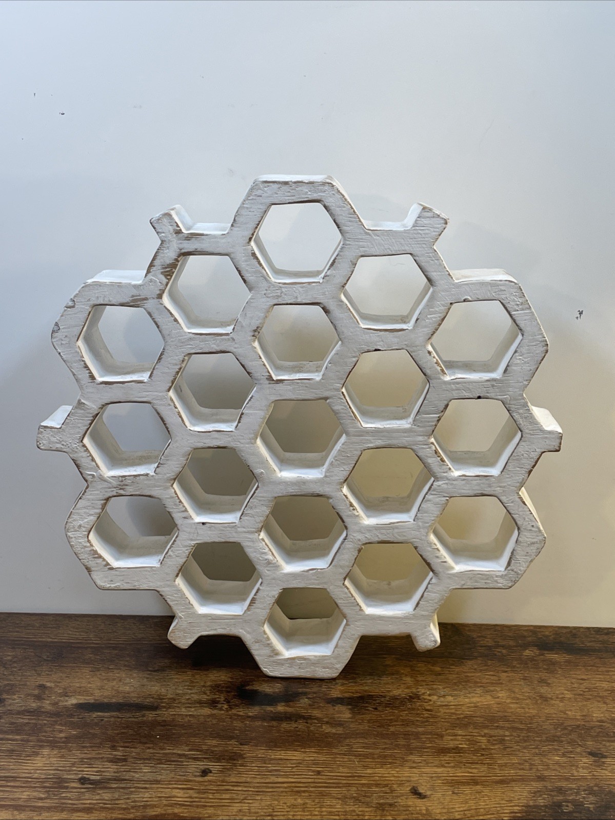 VTG Style Honeycomb Shabby Shelf Trinket Figurines Moss Air Plant Holder Retro