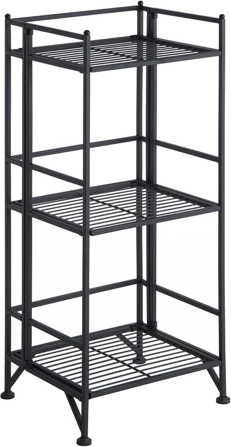 Xtra Storage Shelves – 3-Tier Folding Metal Shelving, Modern Shelves for Storage