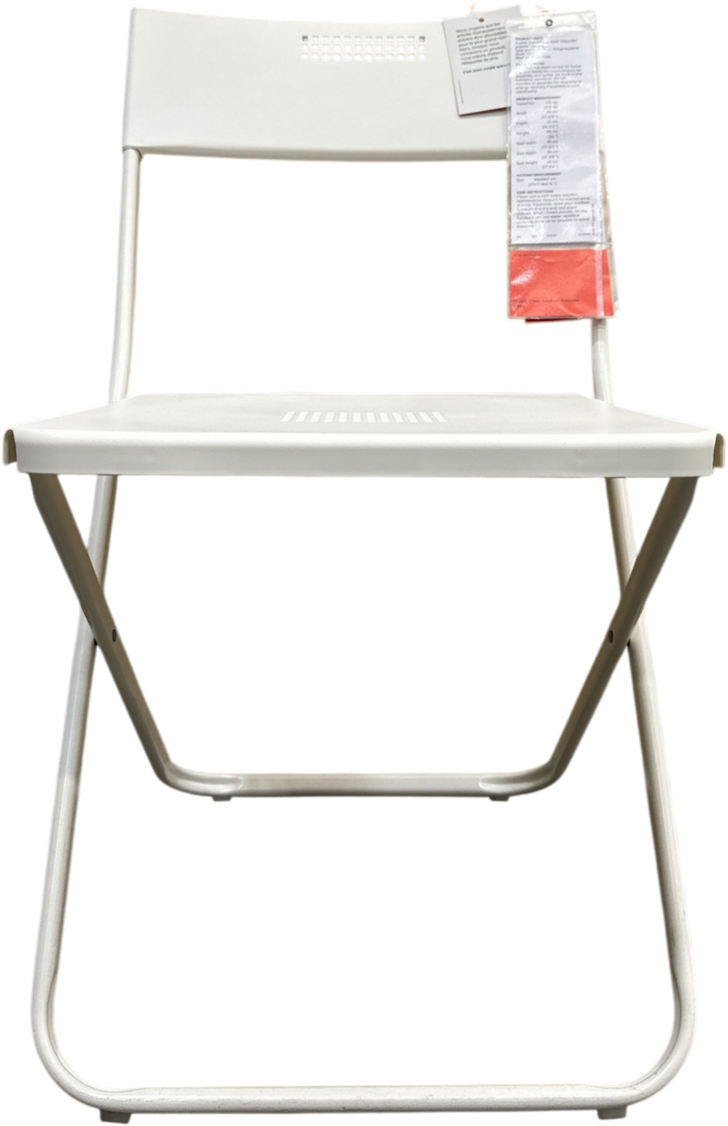 Brand New IKEA FEJAN White Outdoor Chair 42×44 cm (16 ½x17 ⅜ “) 102.553.07