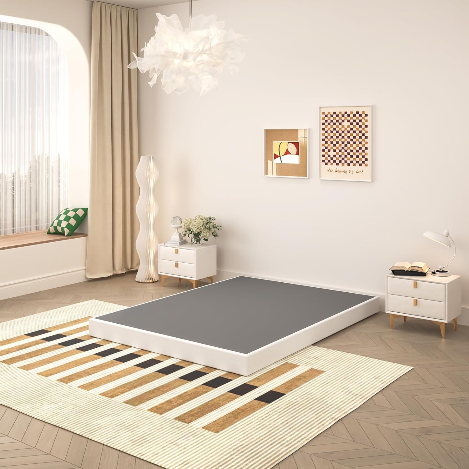 5 Inch Box Spring Full Size Bed, Heavy Duty Metal Mattress Foundation, 3000 lbs