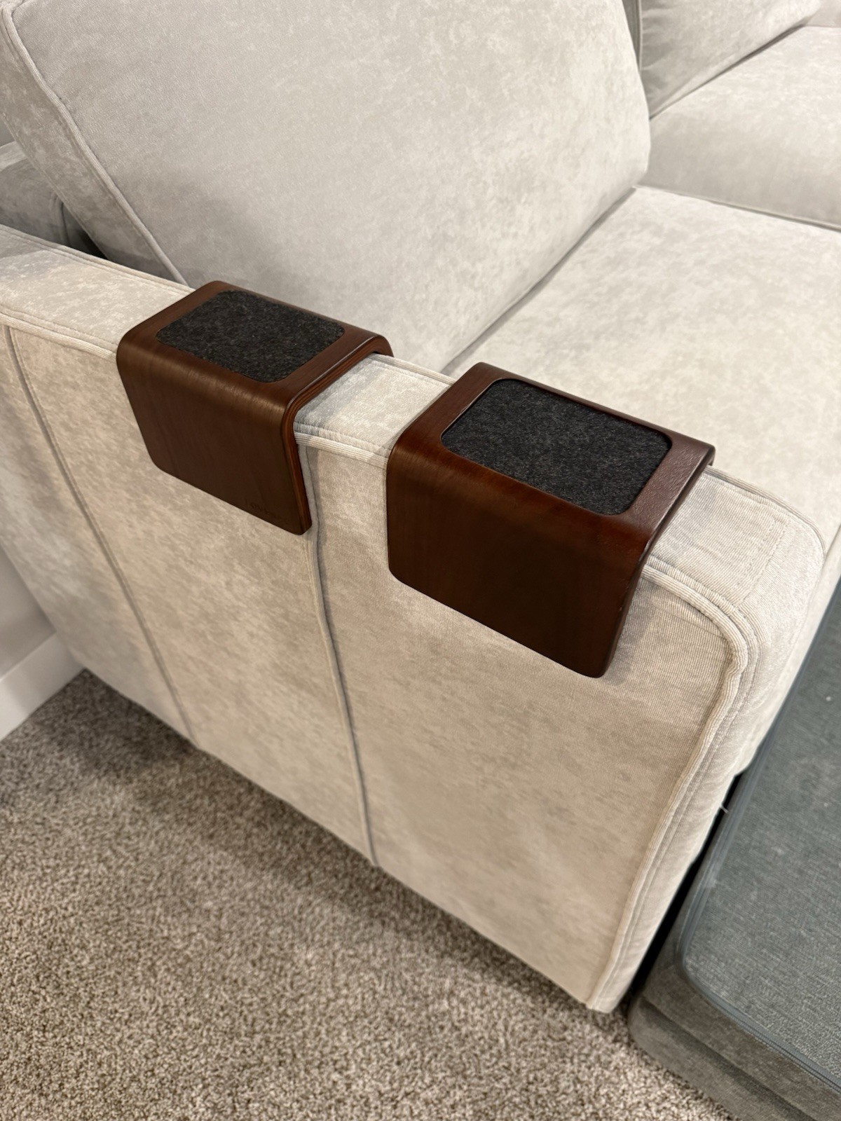 Lovesac Angled Side Coaster- Dark Walnut – Set Of 2 (Free Shipping)