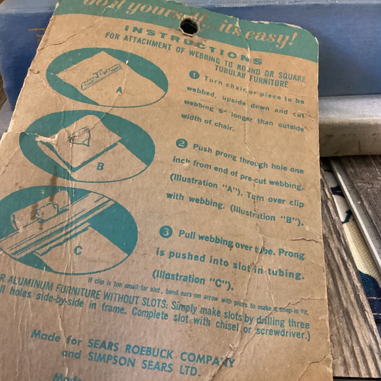 sears 12 webbing replacement clips for lawn furniture Retro Packing Mcm