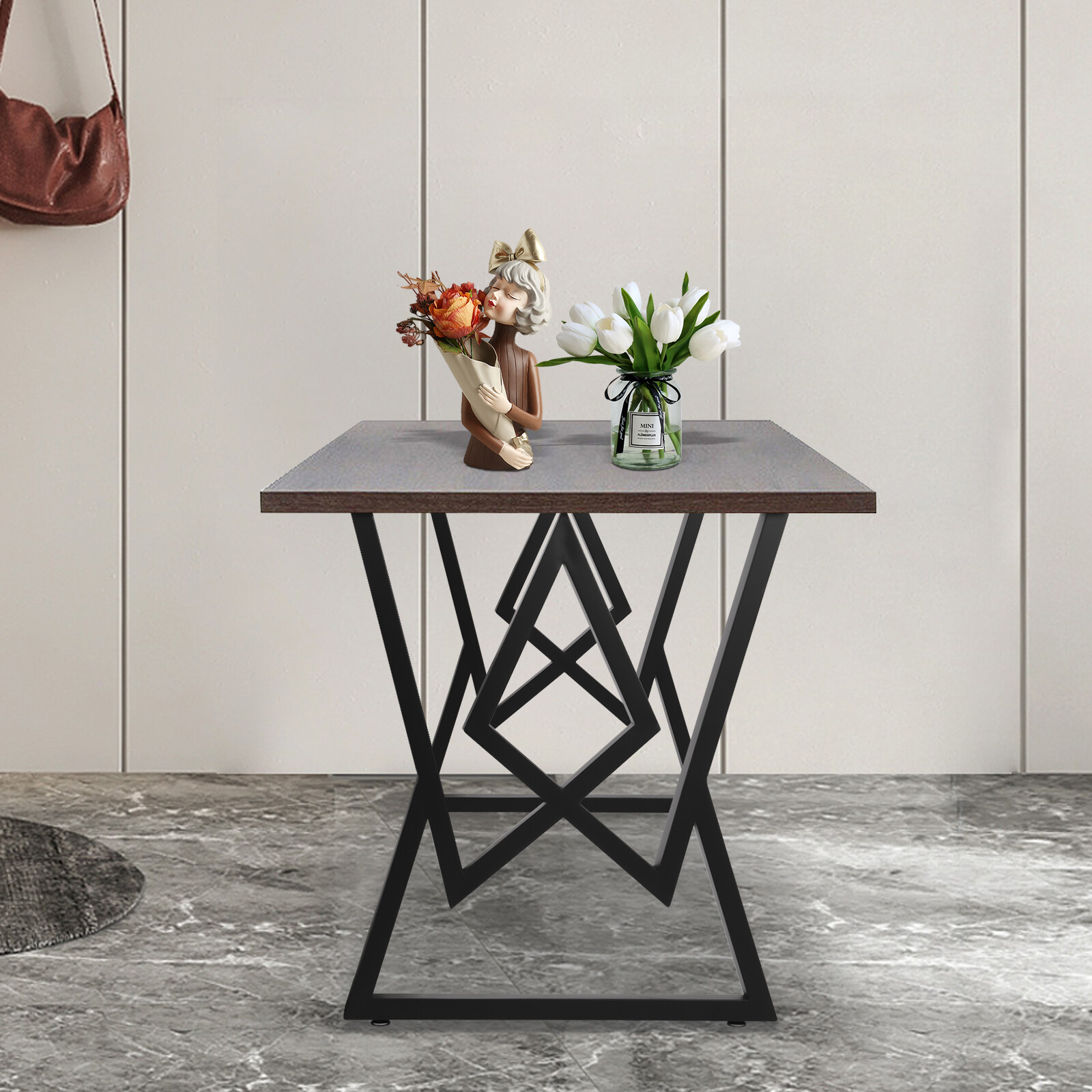 Modern Black Steel Table Legs Set Of 2 24 × 28 In Heavy Duty 440 Lb Capacity