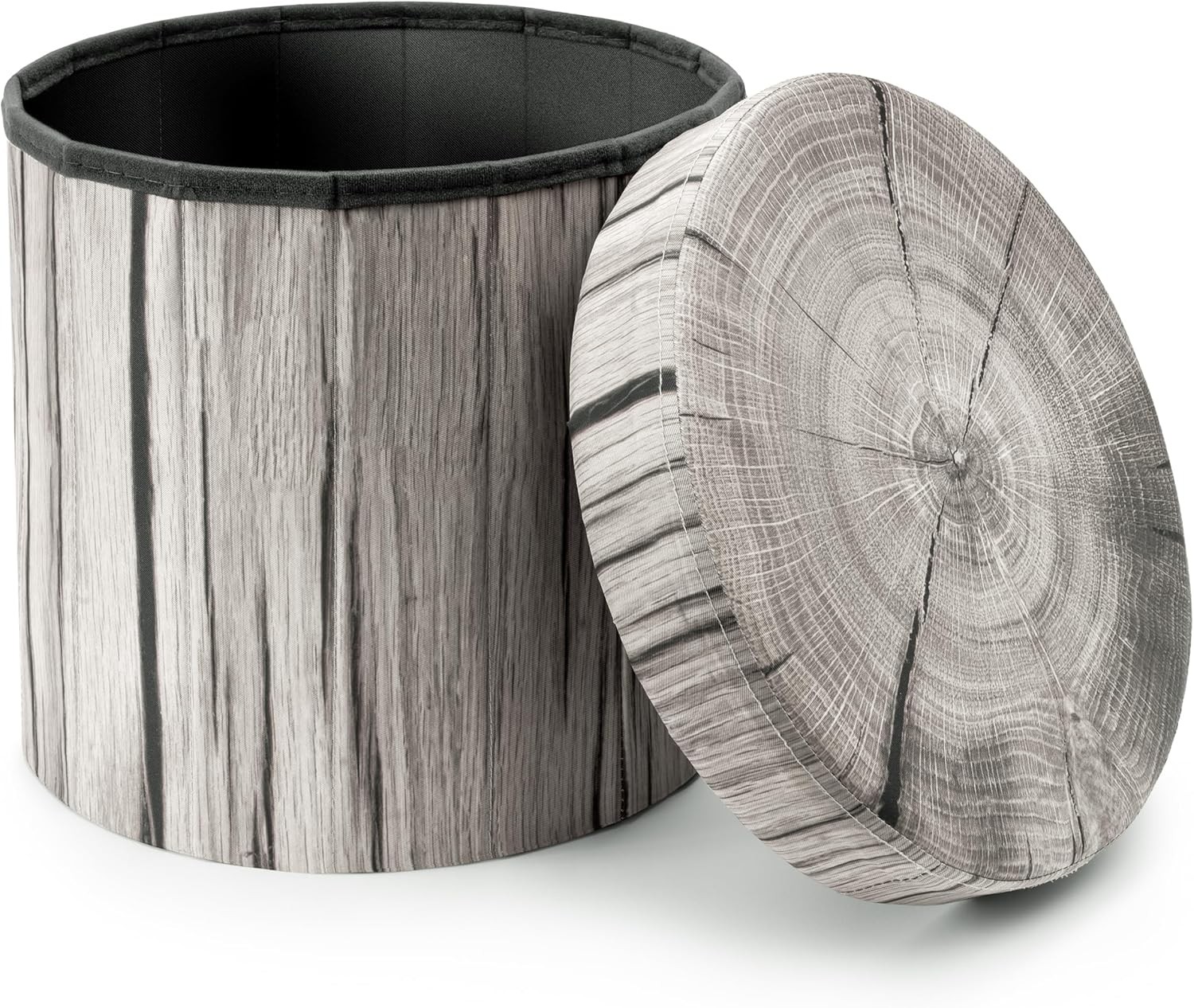 Tree Stump Stool, Storage Ottoman 15 Inch Fake Tree Stumps Log Stool Storage,