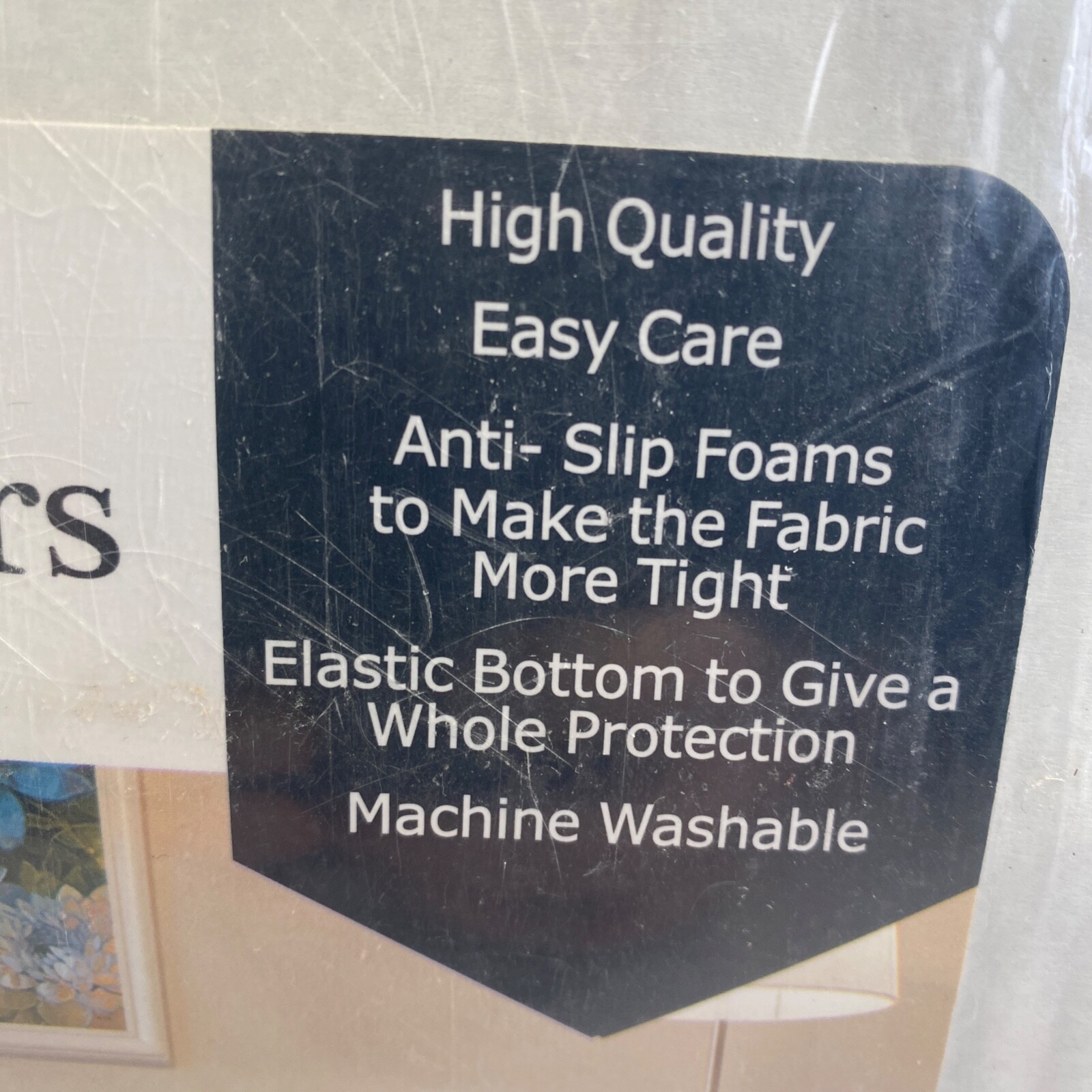 Stretch Oversized Slipcover By Easy-Going, Ivory, Easy Care, Anti-slip, Elastic