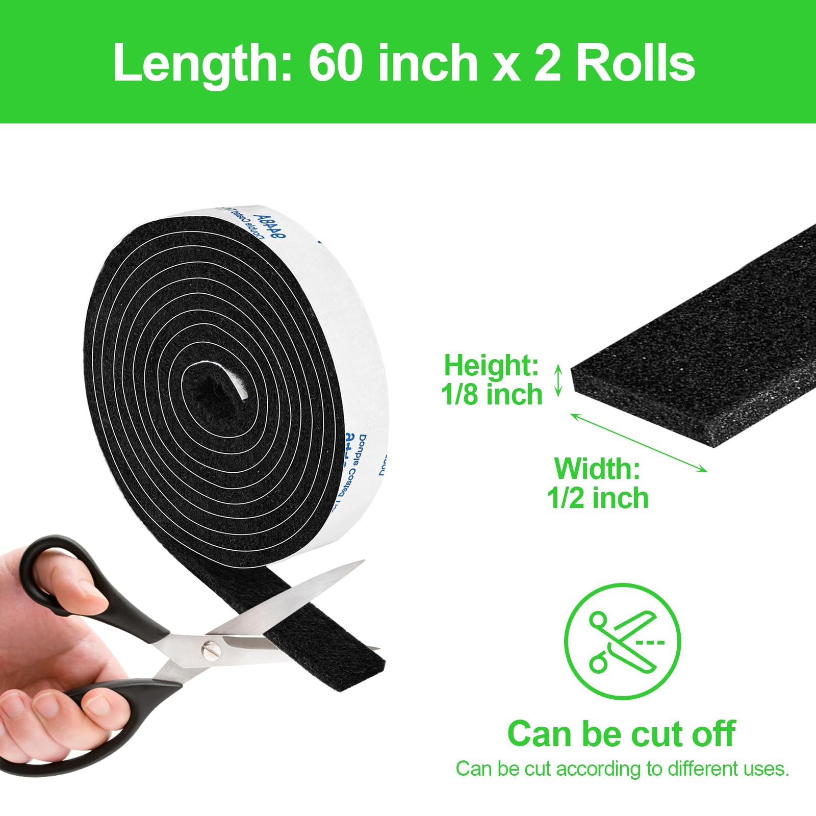 Felt Strips with Adhesive Backing Furniture Strip 1/2x 60 Inches for Furnitures