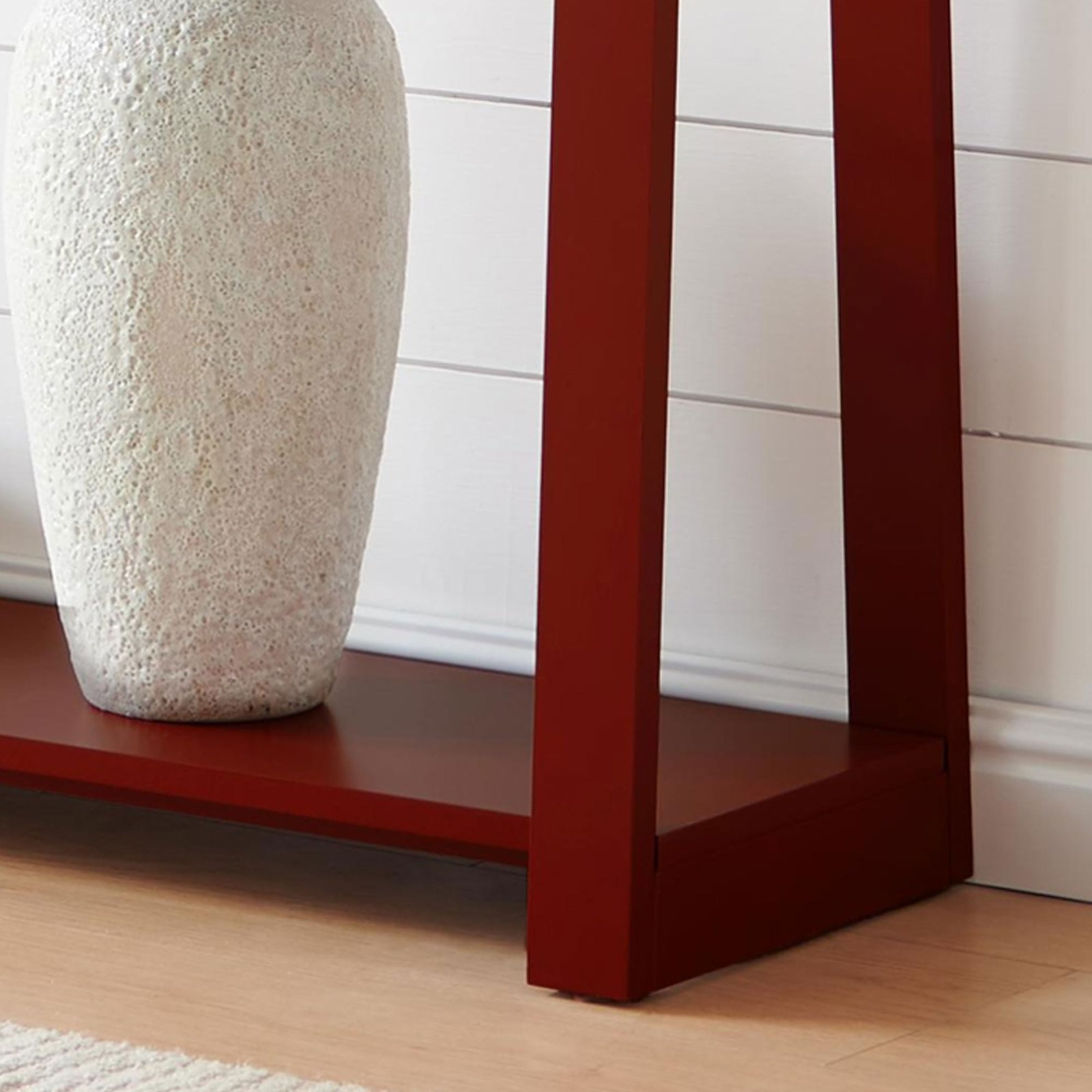 Kings Brand Furniture Console Sofa Table with Storage Shelf, Red, 36 inches