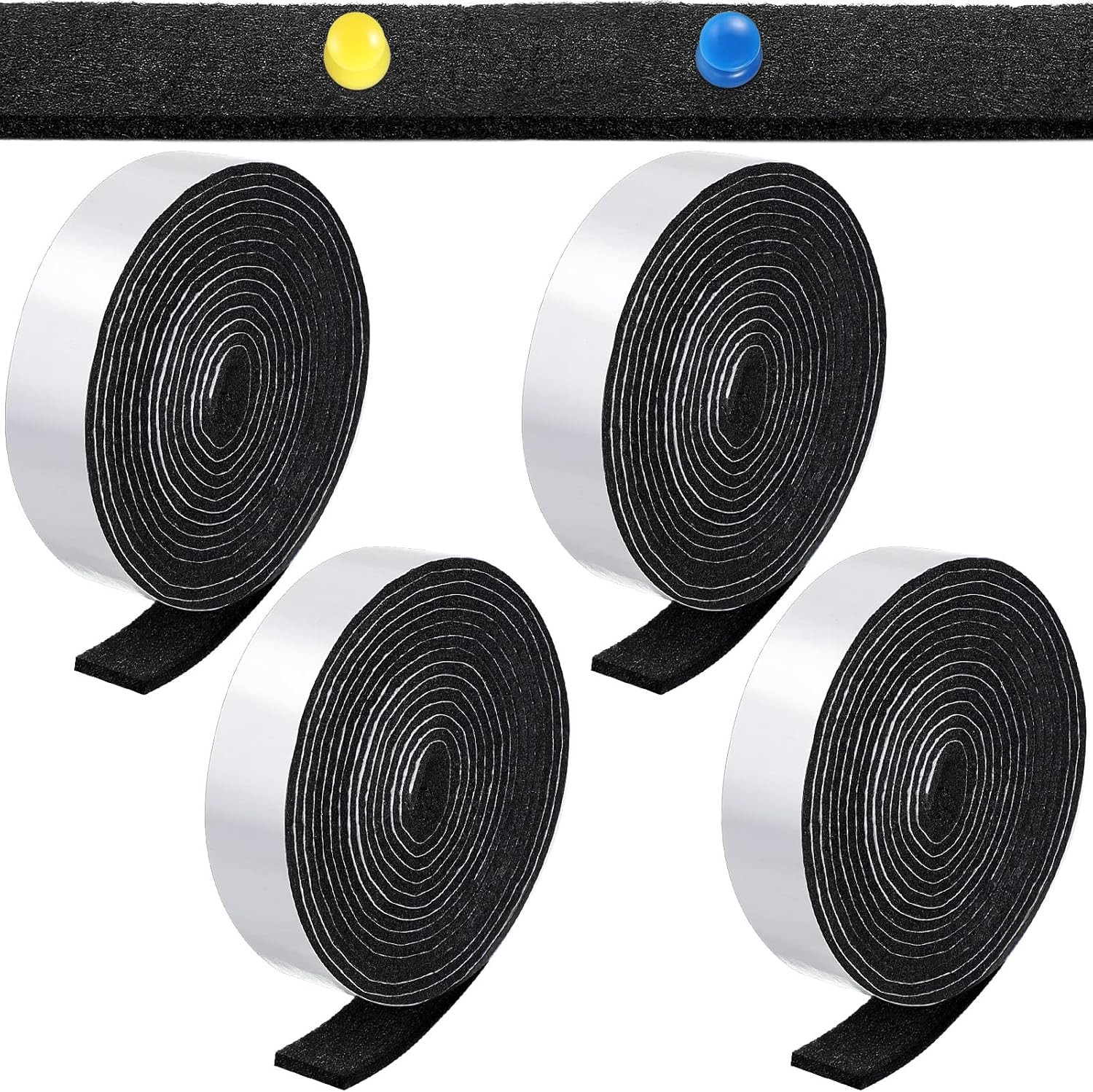 Self Adhesive Felt Tape Furniture Pads Strip Floor Protector 4 Rolls