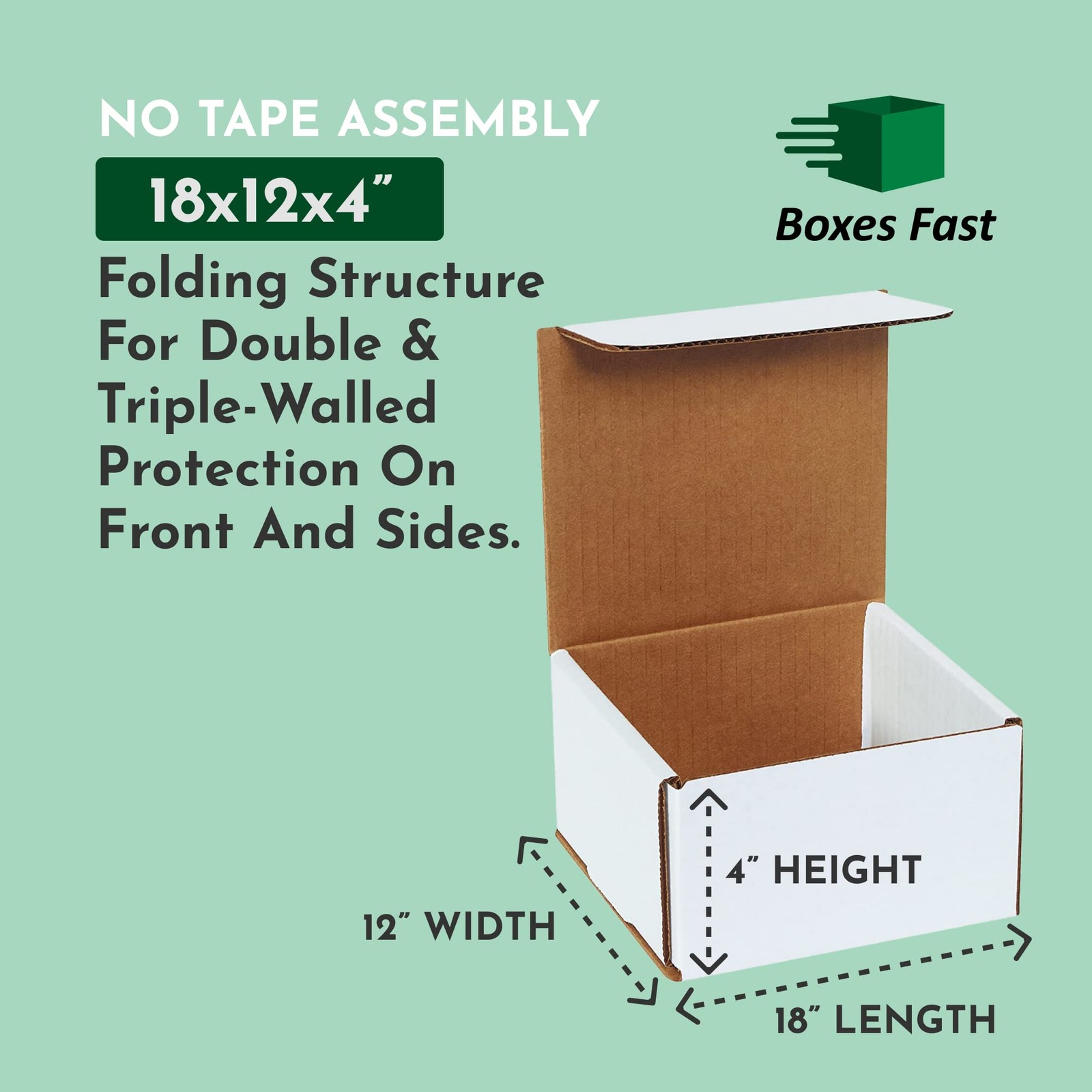 Boxes Fast Boxes Bfm553 Corrugated Cardboard Mailers 5 X 5 X 3 Inches Tuck Top