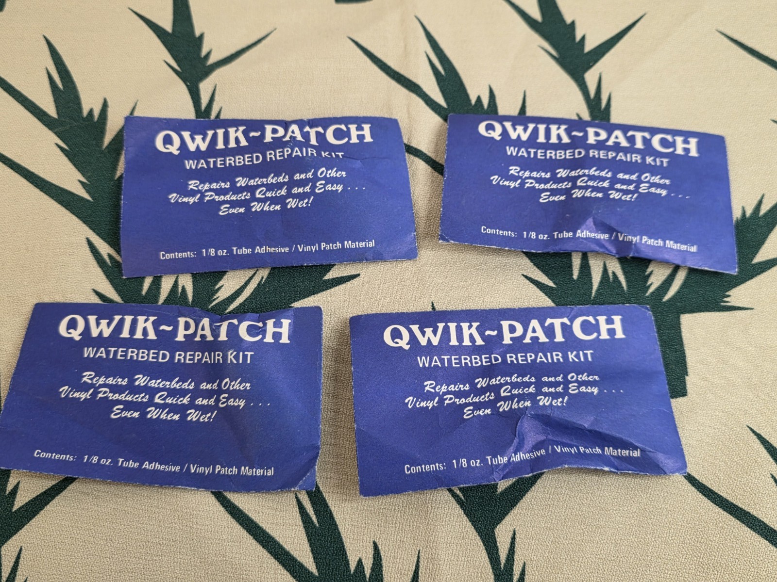 Vintage Qwik-Patch Waterbed Repair kit, (Lot Of 4)
