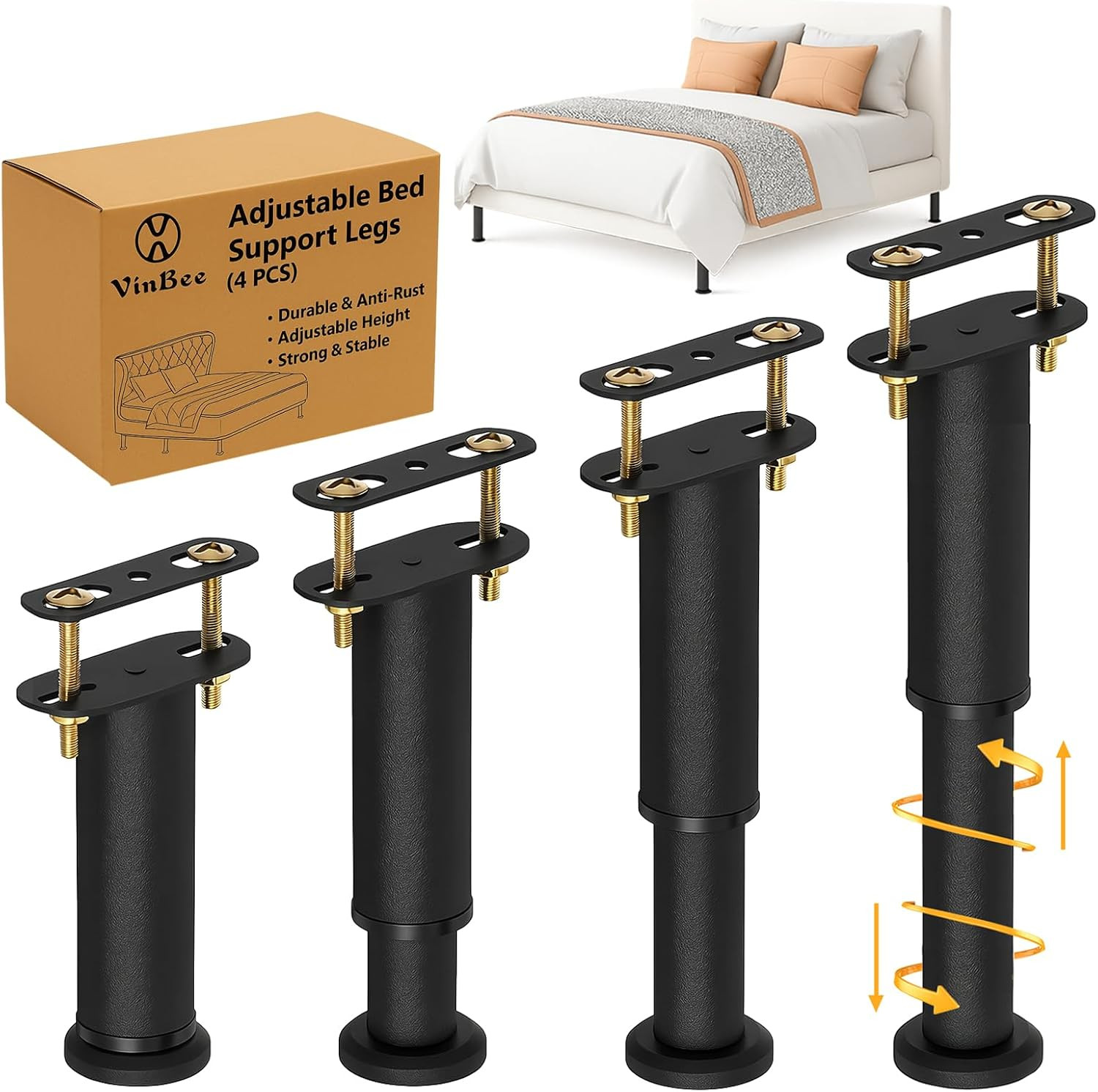 Adjustable Bed Legs 7.08–13 Inch,Adjustable Bed Support Legs Heavy Duty,Bed Fram