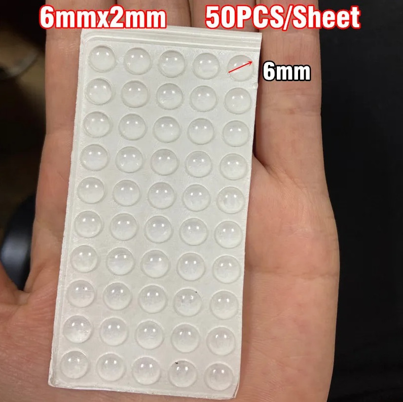 1pc Sheet Silicone Bumper Pads Self Adhesive Door Stop Cushion 50pcs – NEW