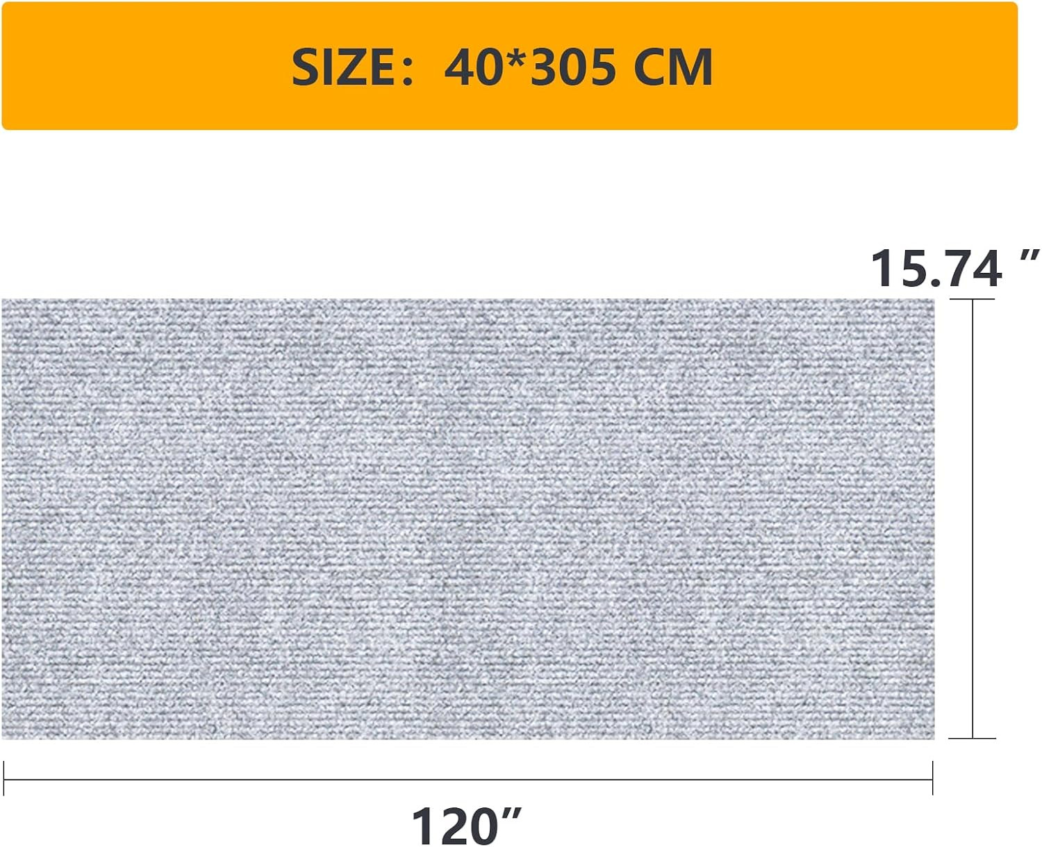 Cat Scratch Furniture Protector Mat – 120″X15.8″ Light Grey Sofa Cover