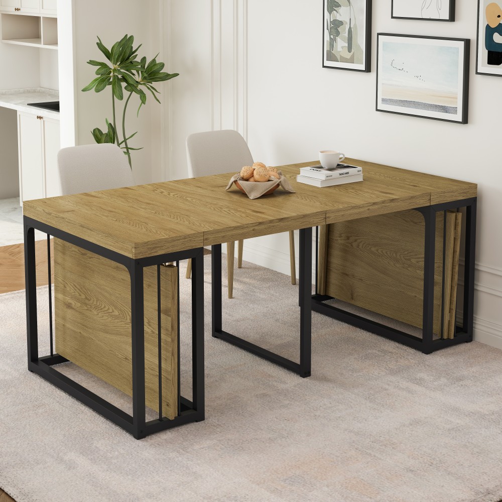 23.62″- 118″Modern Extendable Dining Table,Seats 2-10 People
