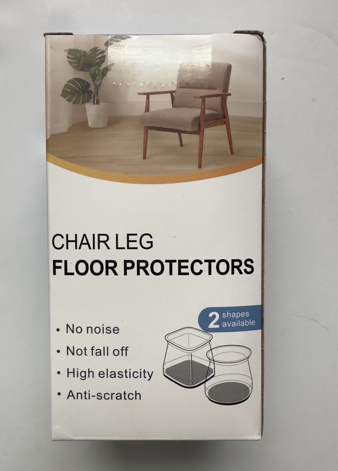 24 pcs Square Chair Leg Floor Protectors for Hardwood Floor Fits All Shape Chair