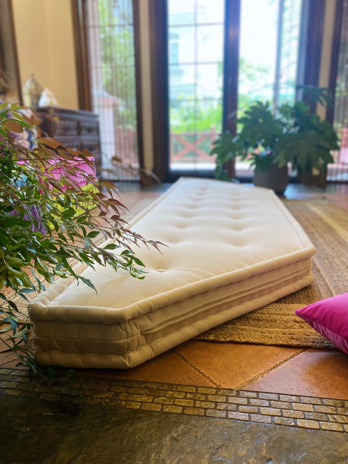 Handmade Cotton Feeling Daybed Cushion French Mattress Custom Pillow Floor Sofa