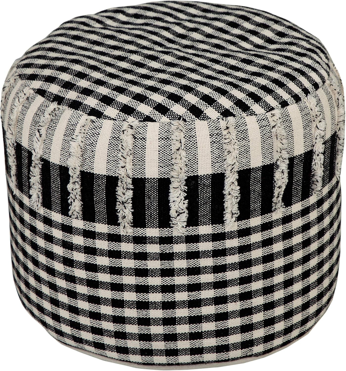L. R. Resources Inc. LR Home Multicolor Floral Cotton Blend Ottoman Pouf Home