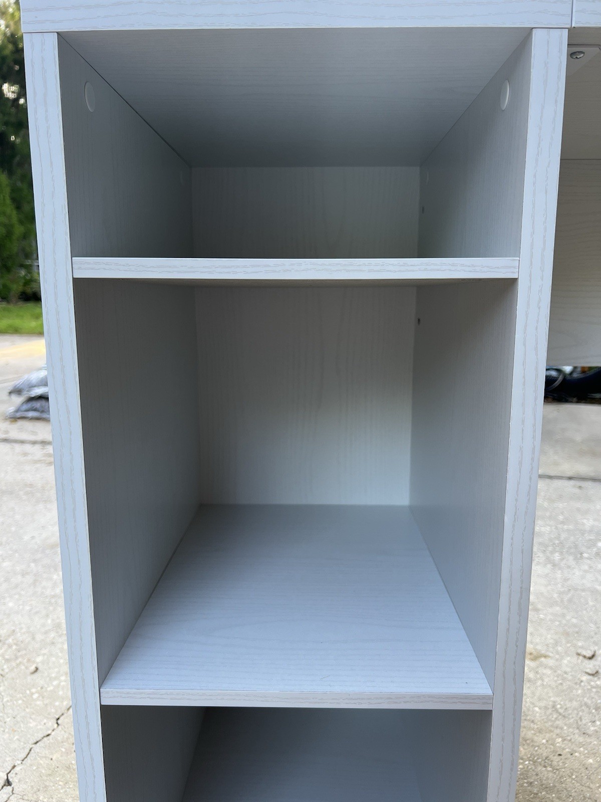 White Computer Desk Freestanding Wood Composite with 6 Shelves for Home Office