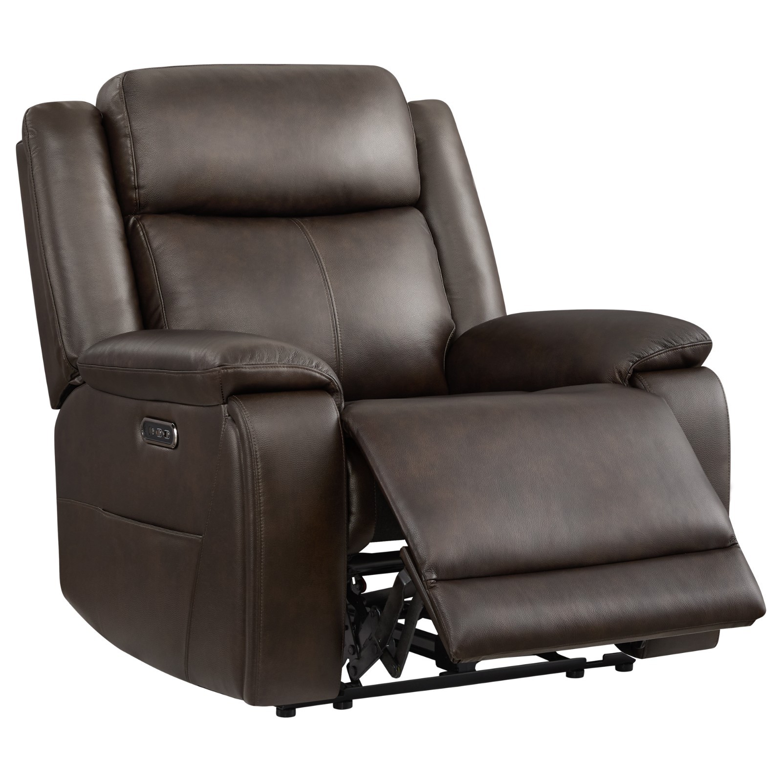 CHITA Genuine Leather Recliner for Adults, Dual Motor Zero Wall Hugger Recliner