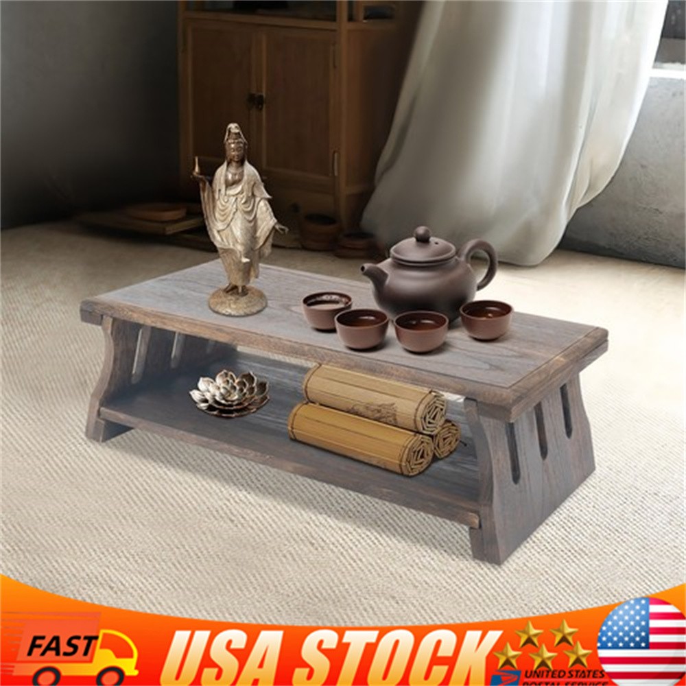 Japanese Floor Table Folding Coffee Table & Tea Table Wooden Altar Table 24″x12″