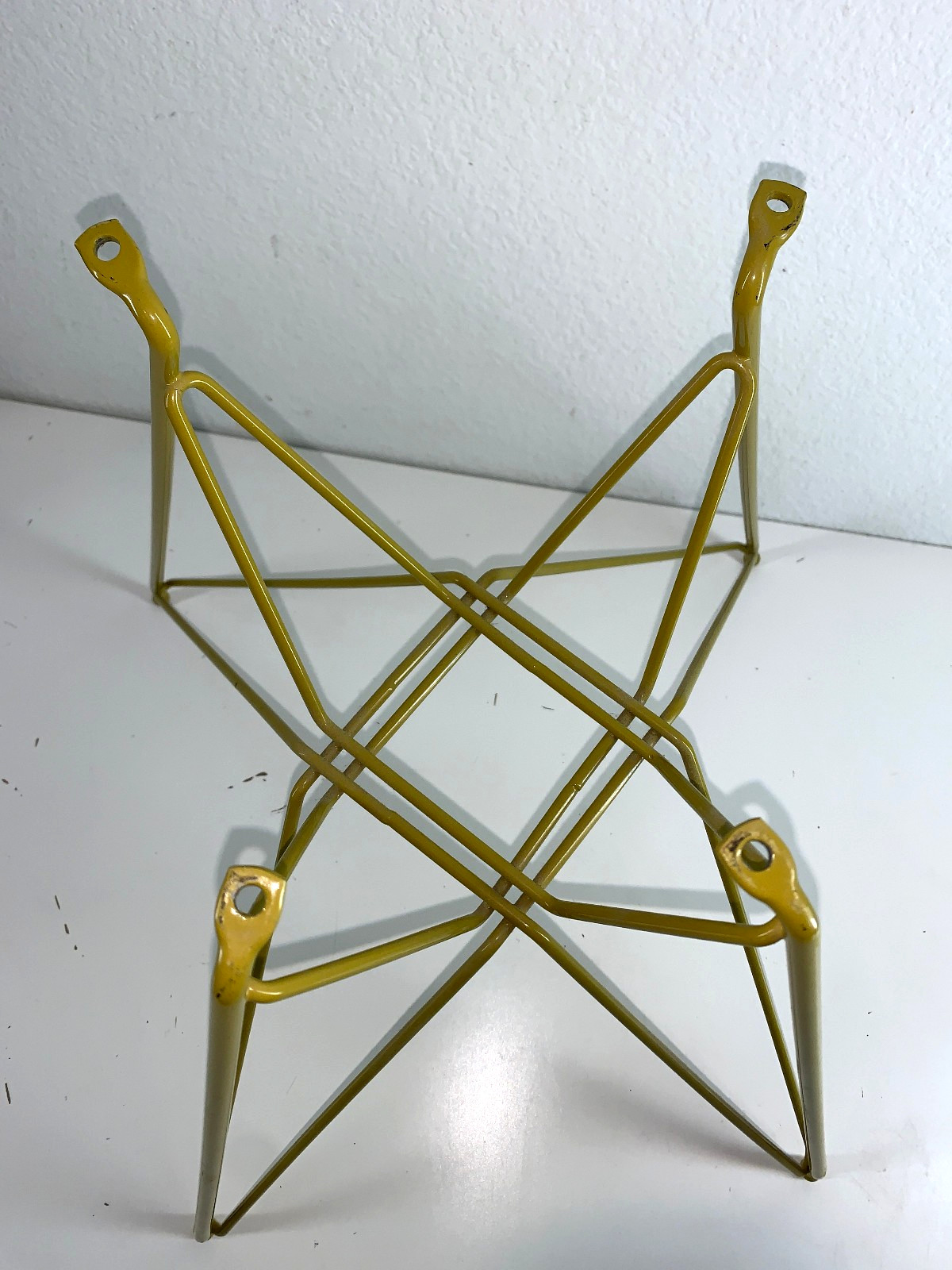 Herman Miller Eames Eiffel Wire Mesh Chair Base in a Dark Mustard Yellow