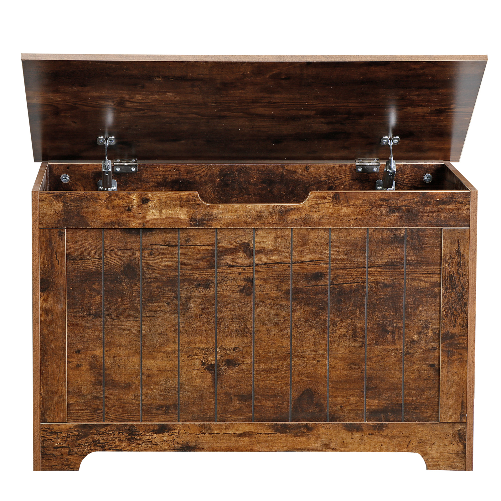 Wooden Chest Storage Large Toys Box Blanket Books Shoes for Bedroom Rustic Brown