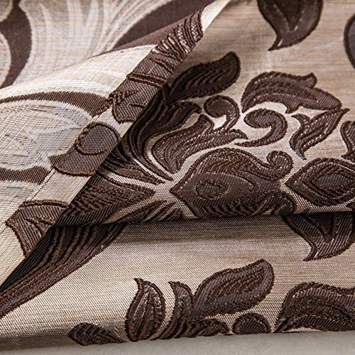 Sliding Door Curtains Luxury Patio Doors Damask 100″W x 84″L (Pack of 1) Brown