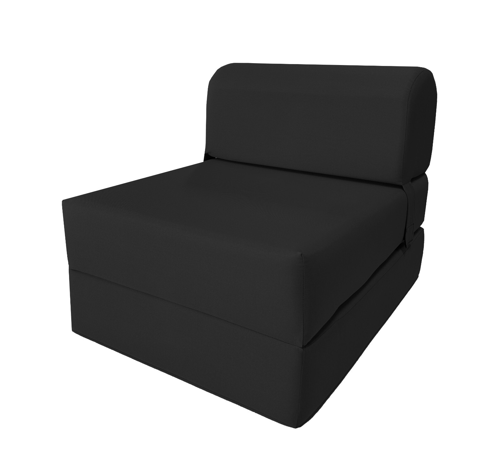 Black Sleeper Chair Folding Foam Beds, Portable Sleepover Couch Pad 6 x 24 x 70