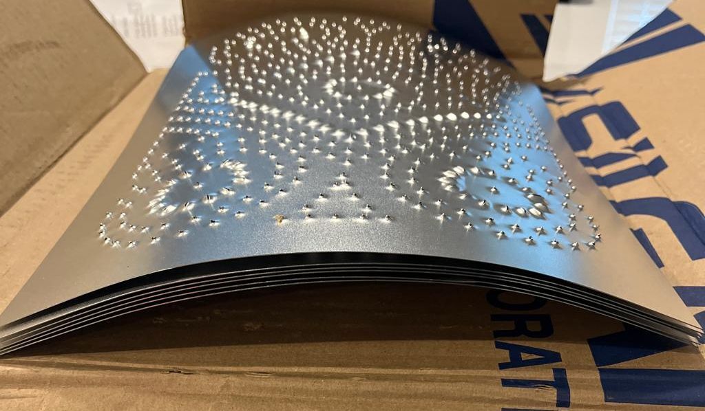 Pie Safe Tin Sheet Star Wheat Diamond Circles Plain Solid Pattern Vertical old