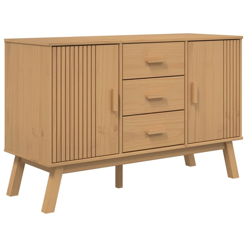 Sideboard OLDEN Brown 44.9″x16.9″x28.9″ Solid Wood Pine
