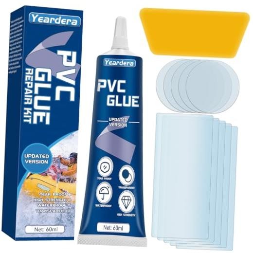 Air Mattress Patch Kit, Waterproof Vinyl Repair Kit, High Strength 60ml/1 pack