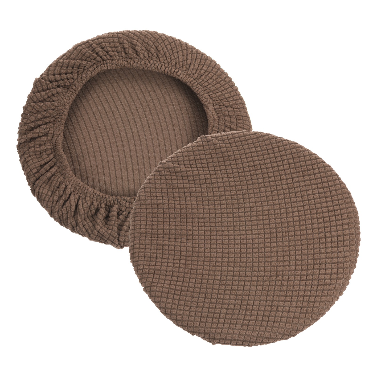 2 Pack 11″ Round Bar Stool Cover Stool Cover 11″-13″ Chair Tan