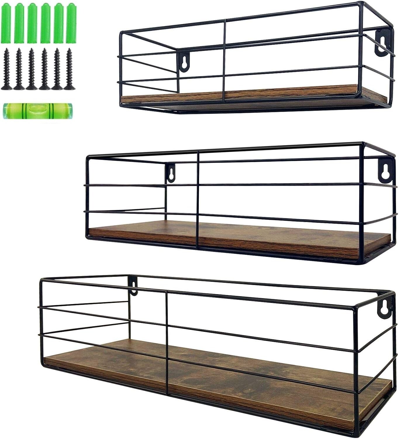Floating Wall Shelves Set of 3 for Bathroom Living Room Bedroom Kitchen