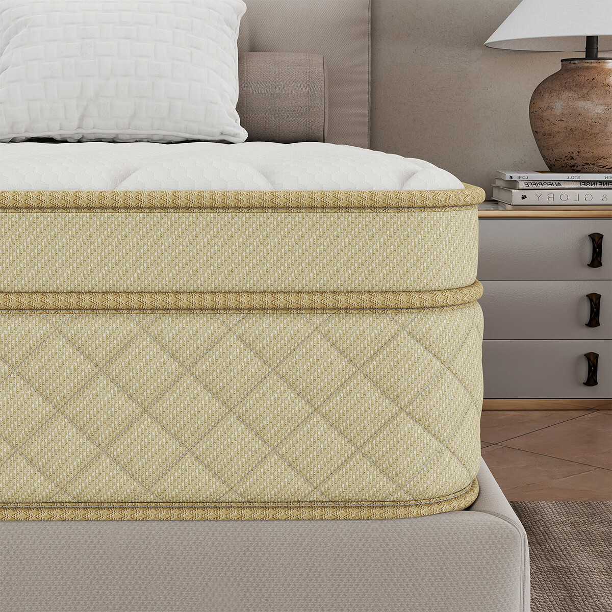 12″14″ Gel Memory Foam Mattress Hybrid Spring Twin Full Queen King Size In a Box
