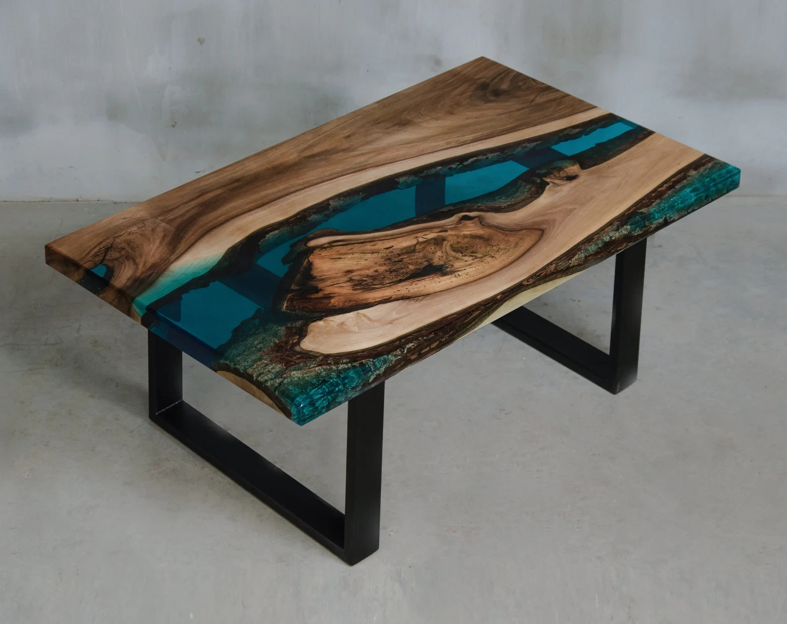 Coffee Table Solid Wood Epoxy Resin Side Table Live Edge Rivertable Loft Table