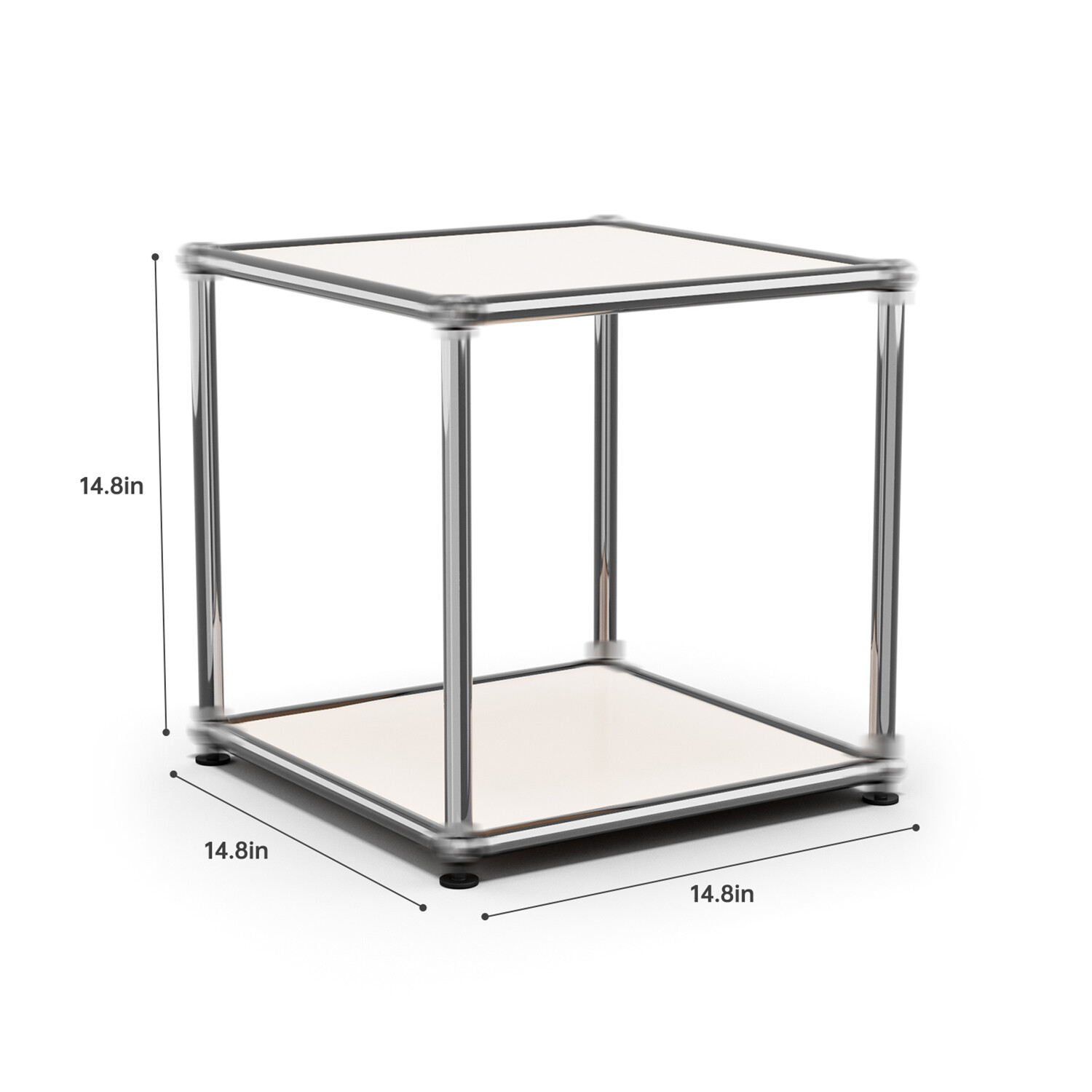 Classic USM Haller Style Compact Nightstand Open Shelf Side Table Bedside Table