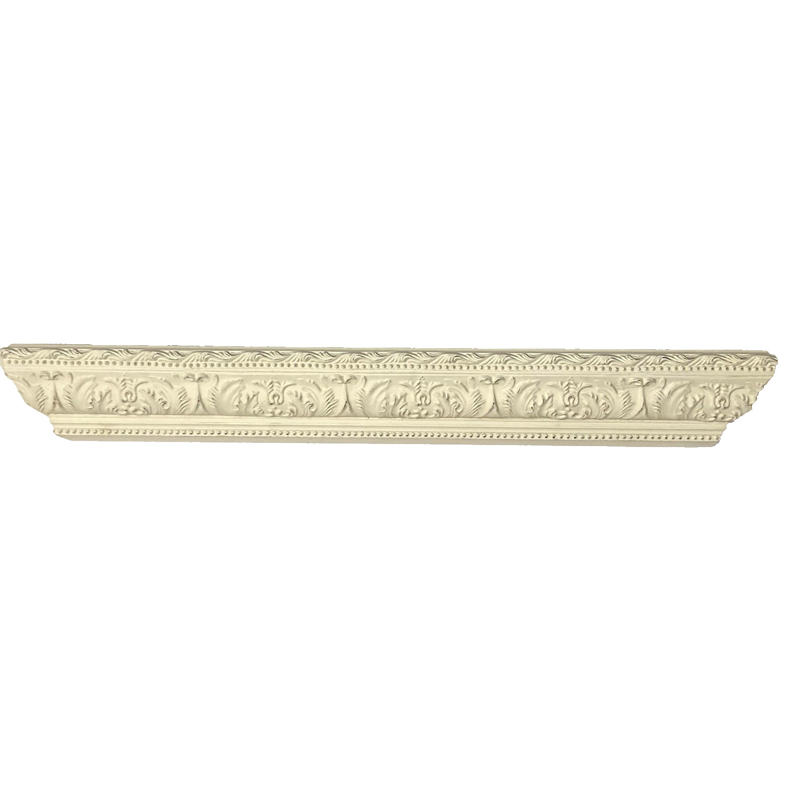 3″ x 24″ Antique White Crown Molding Floating Wall Shelf Ledge Ornate Leaf