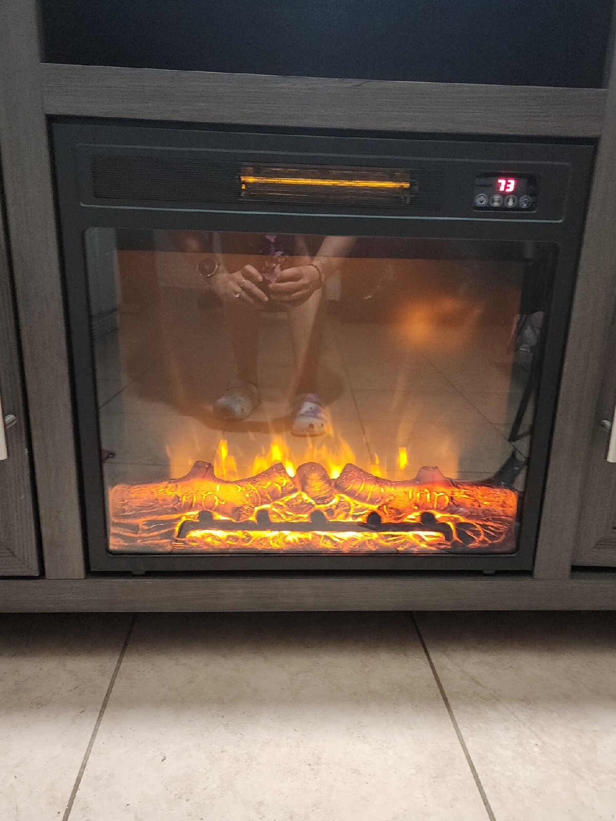 Fireplace TV Stand 4ft 3 In Width And 3 Ft Tall
