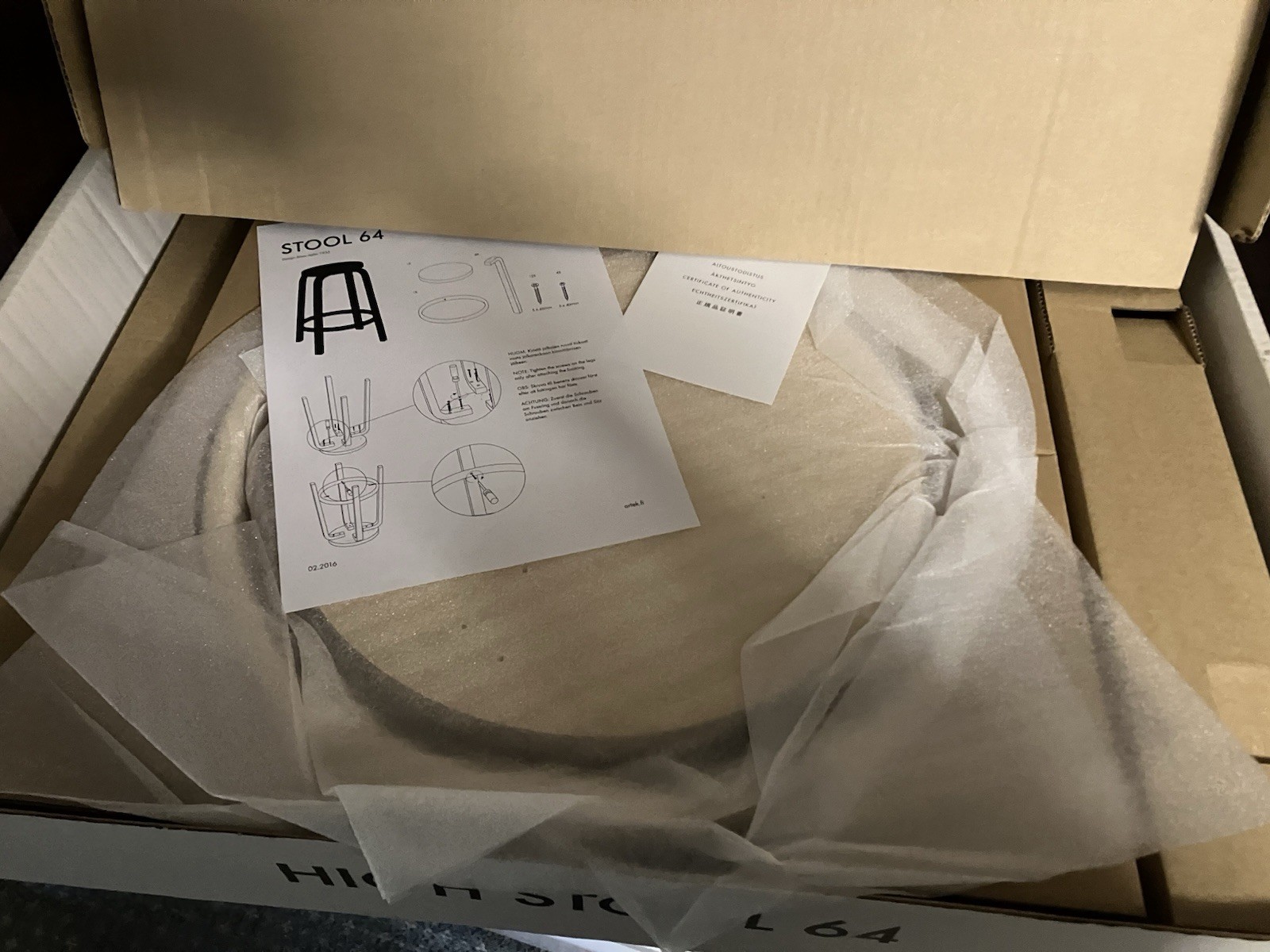 Artek Bar Stool 64 by Alvar Aalto – Lacquer Birch Veneer