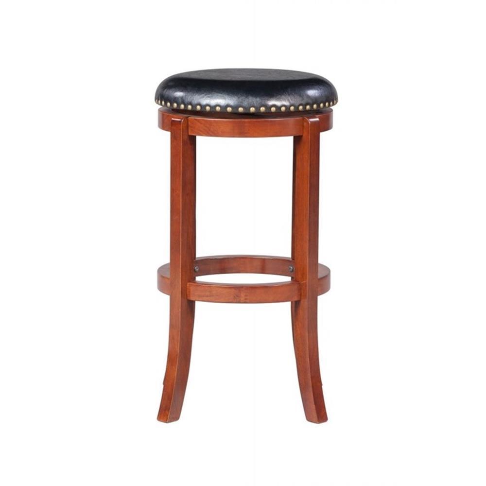 Boraam Wood Cordova Backless 29.75″ Swivel Bar Stool in Cherry Finish