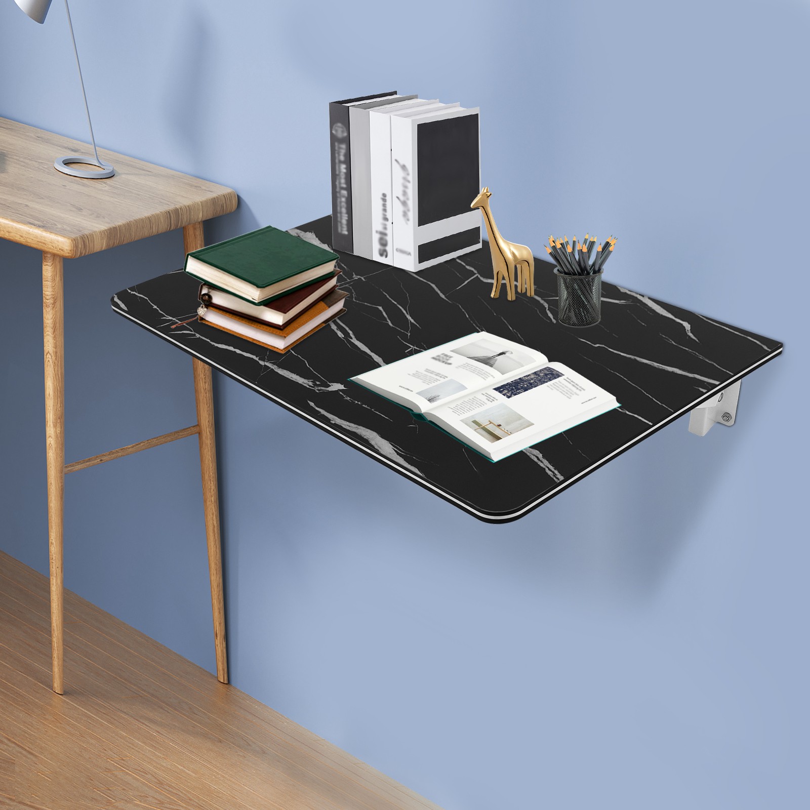 Wall Mounted Floating Folding Table Laptop Desk Home Office 23.62??15.75in