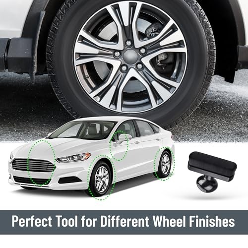 2pcs Large Car Tire Shine Applicator,Vegan Tire Shine Brush – 1 Black & Black