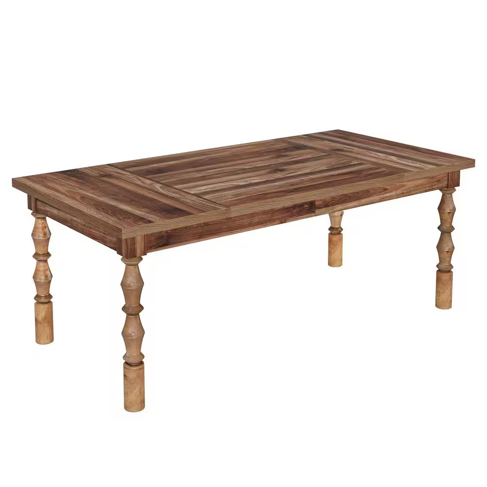 Halseey 62 In. Rectangular Walnut Brown Wood Computer Desk with Storage, Long Wr