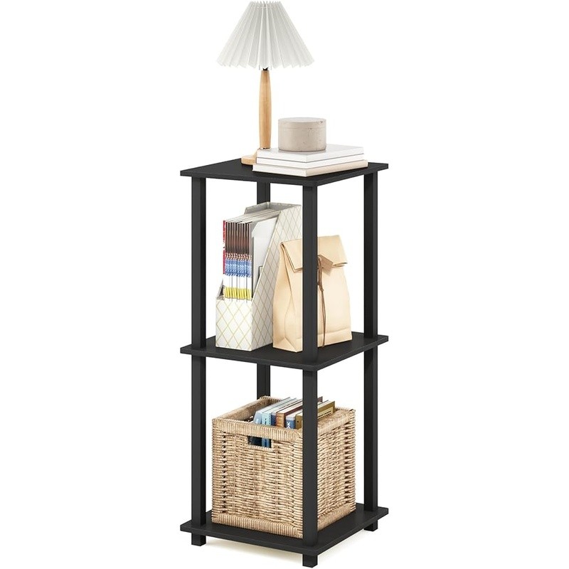 Compact Modern Minimalist Side Table Set 2-Tier Functional Storage End Tables US