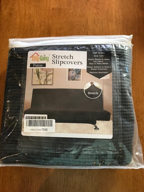 Easy-Going Stretch Futon Jacquard Fabric Slipcover Dark Gray NWT FAST SHIPPING