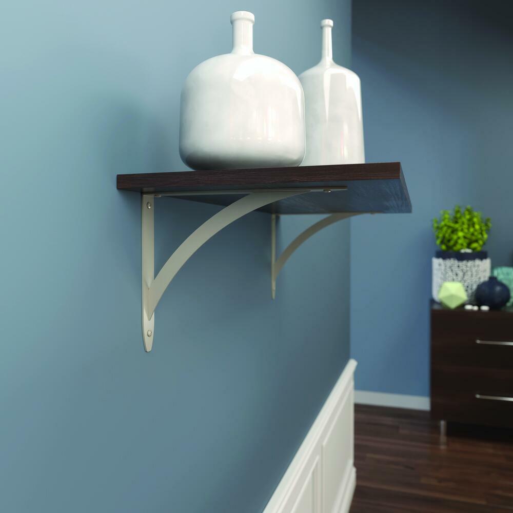 Pair 10″ Nickel Decorative Elegant Shelf Countertop Steel Bracket 100lb Capacity